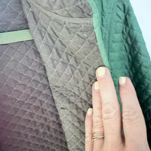 Anokhi Quilted Jacket. Size Medium. Beautiful Green Color. Gently Used. - Picture 3 of 5